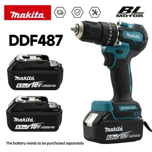 Makita Drill Ddf484 - Аккумуляторная ударная дрель-шуруповерт Makita DDF487 18В,