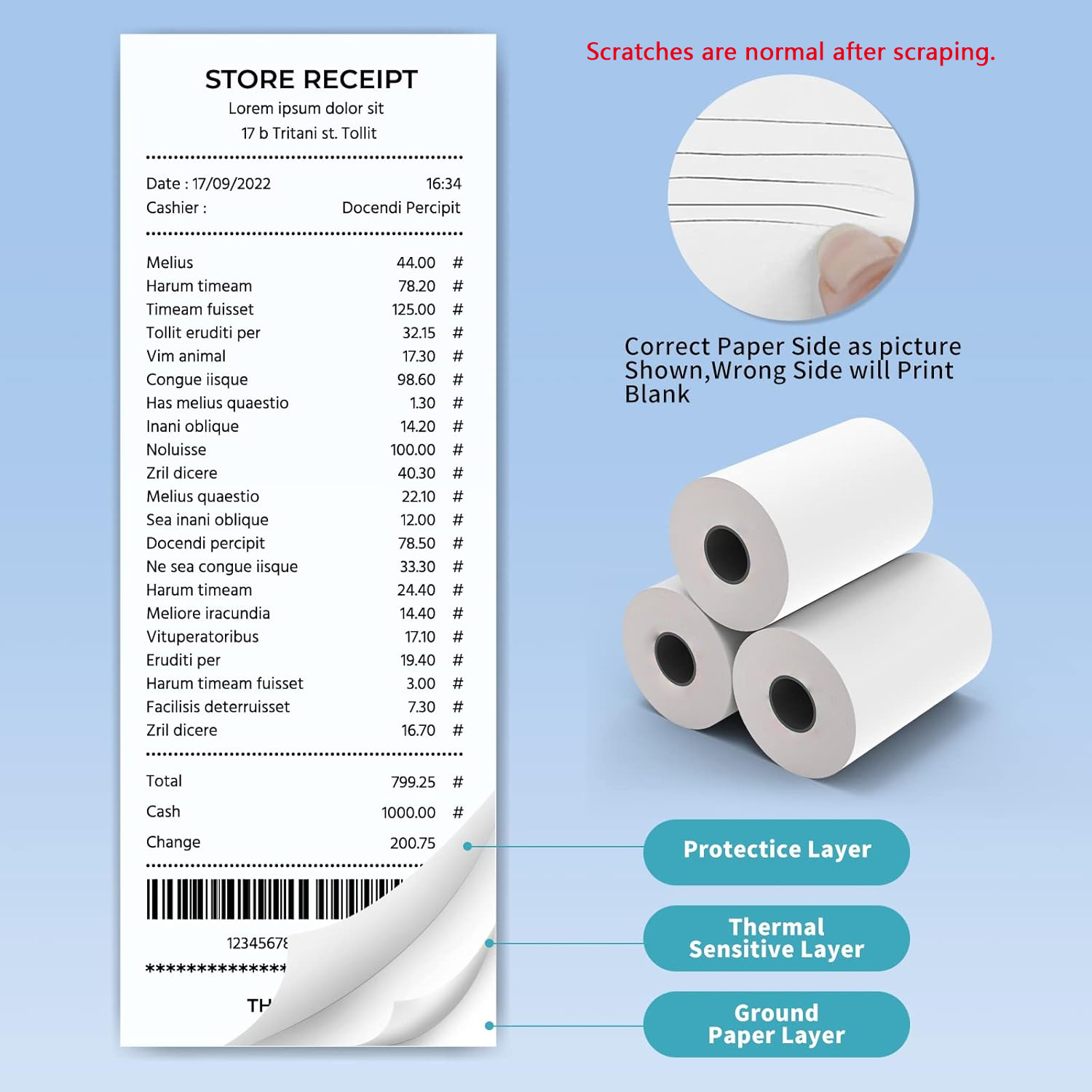 Термобумага для чеков 80 мм, 3 – обзор и цена Commercial Printing Paper