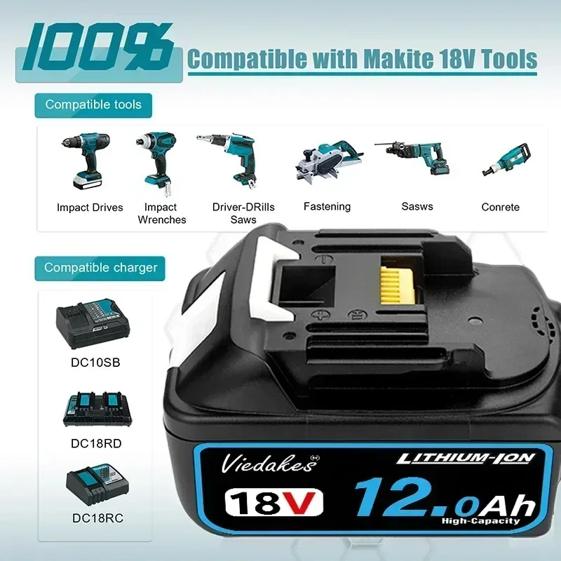 Аккумулятор Makita 18В 12.0Ач  – обзор и цена Makita Drill Ddf484